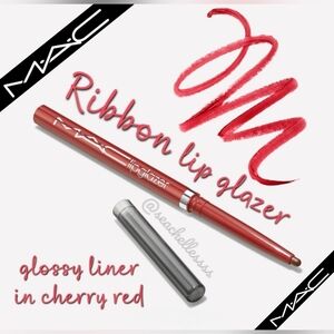 MAC Cosmetics Ribbon Lip Glazer Cherry Red Brand New In Box Authentic